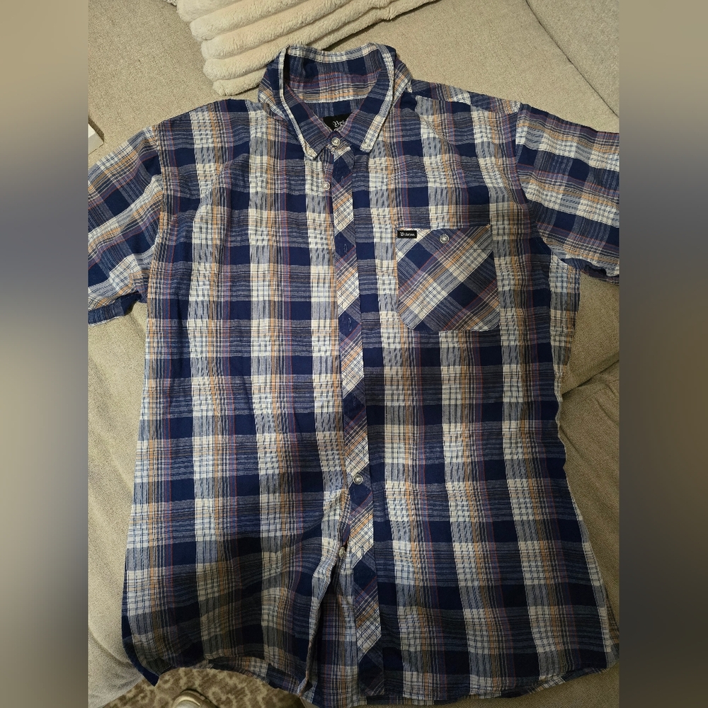 Men's XL Brixton Blue Plaid Shirt
